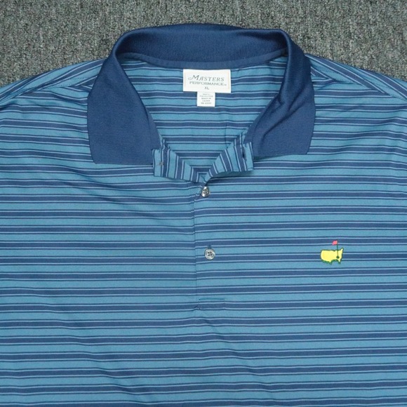 Masters Performance Shirt Mens Extra Large Blue Golf Polo Augusta National - Picture 2 of 8